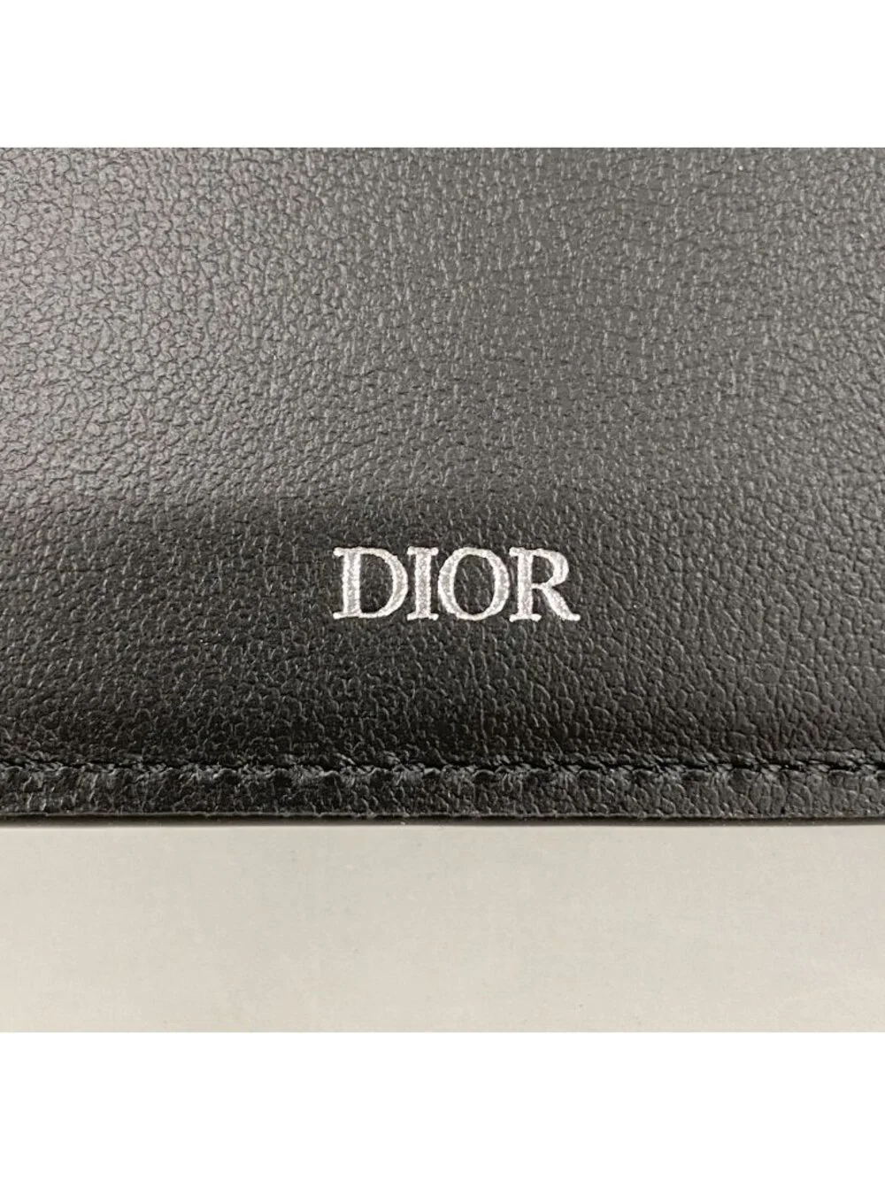 Dior Wallet Gravity Leather Black Silver